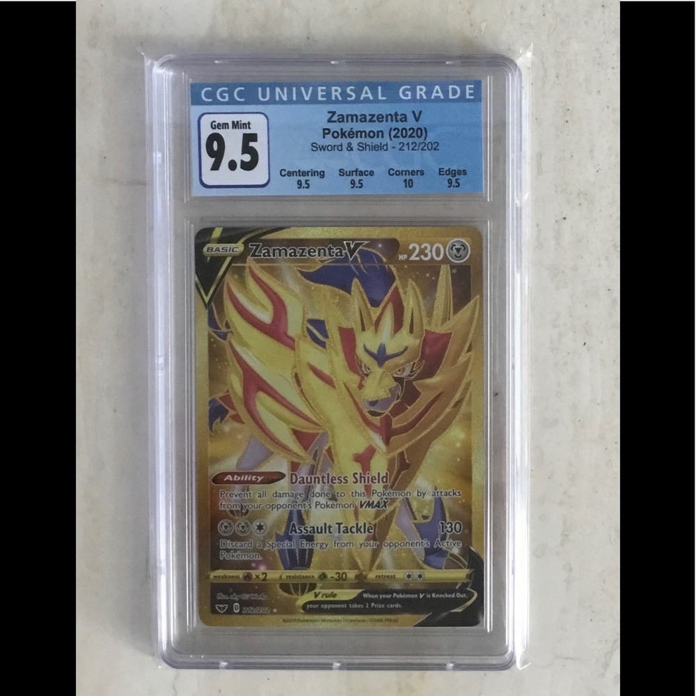 Zamazenta V Gold Pokémon 212/202 CGC 9.5 SWSH 2020 - Picture 2 of 7